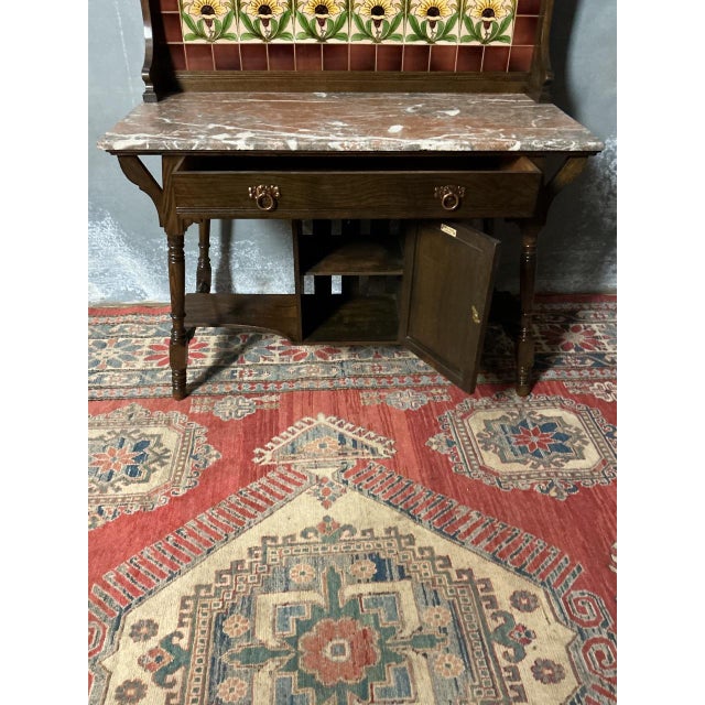Antique Arts and Crafts Washstand, 1890s For Sale - Image 4 of 9