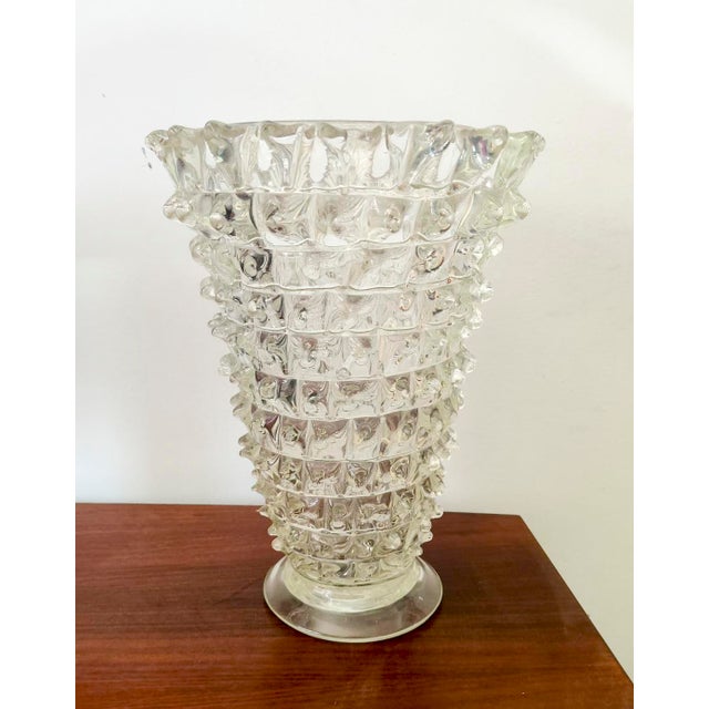 Vintage Art Deco Rostrato Murano Glass Vase, 1930s For Sale - Image 13 of 13
