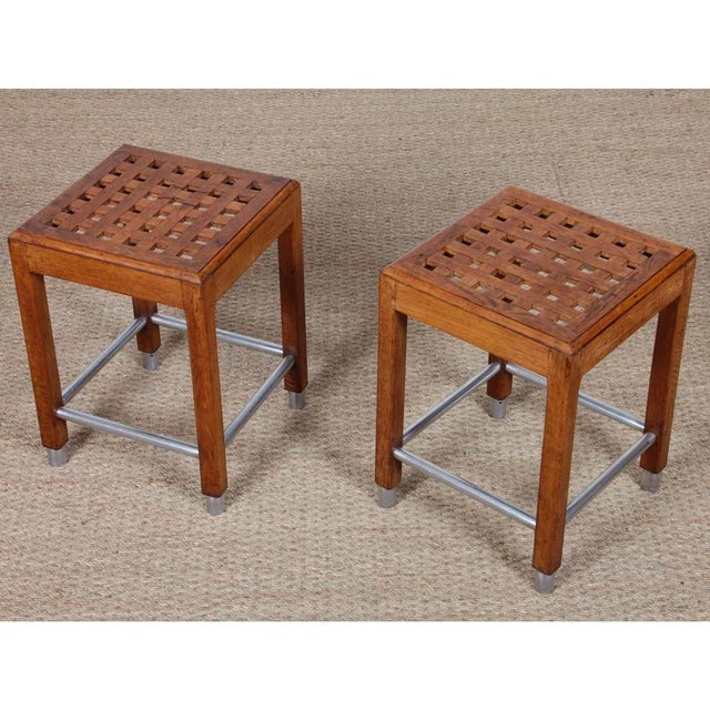 Stools by Hippolyte Thomasson, 1940, Set of 2, in Good conditions. Designed 1920 to 1949