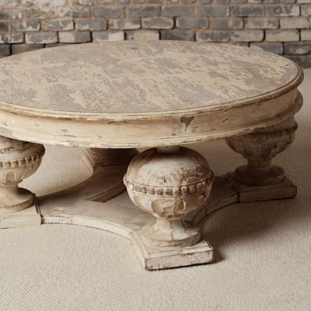 French 19th Century French Oak Painted Coffee Table For Sale - Image 3 of 7