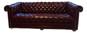 Vintage Chesterfield Style Leather Sofa by Hancock and Moore