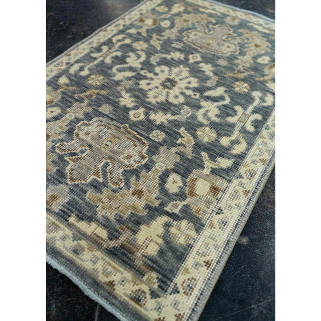 Textile Turkish Oushak Rug 1'7" x 2'5" #20443 For Sale - Image 7 of 8
