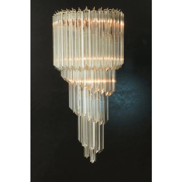Large Italian Murano Glass Wall Sconces, 1985, Set of 2 For Sale - Image 8 of 14