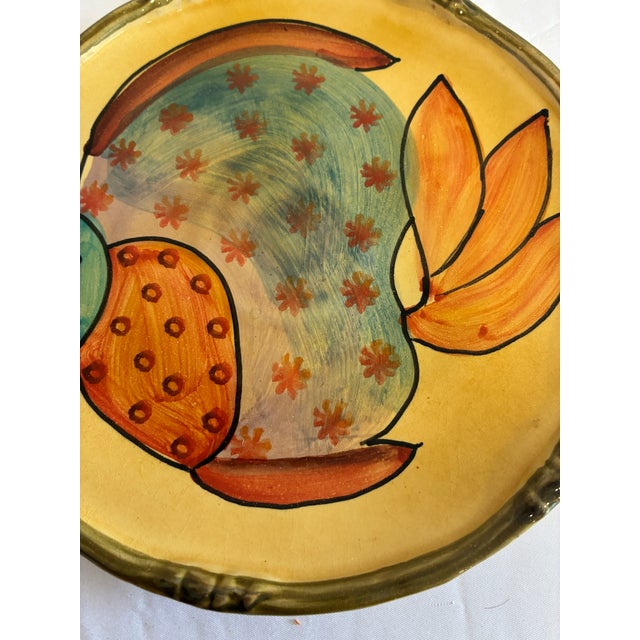 Pair of Vintage Italica Ars Hand-Painted Fish Plates – Italian Ceramic Art Pottery For Sale - Image 14 of 15
