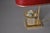 1970s French Table Lamp with Glass Fruit and Red Tole Shade, 1970s For Sale - Image 5 of 8