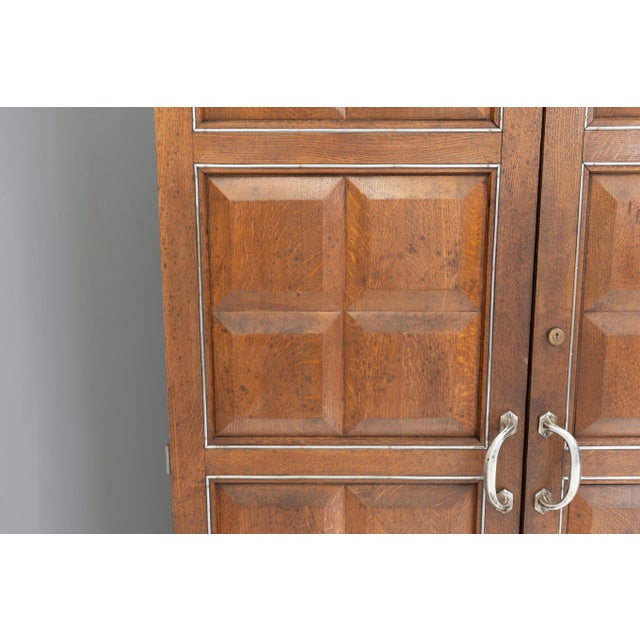 Wood Art Deco Oak Cabinet, 1940s For Sale - Image 7 of 13