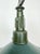 Industrial Industrial Petrol Enamel Military Pendant Lamp with Cast Aluminium Top, 1960s For Sale - Image 3 of 12
