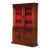 Antique Victorian Empire Walnut & Burl Step Back Bookcase C1880 For Sale