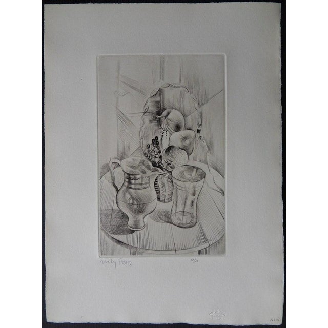 Emilia "Mily" POSSOZ (1888-1967) Still life with fruit Original engraving Signed in pencil Limited edition of 30 copies...