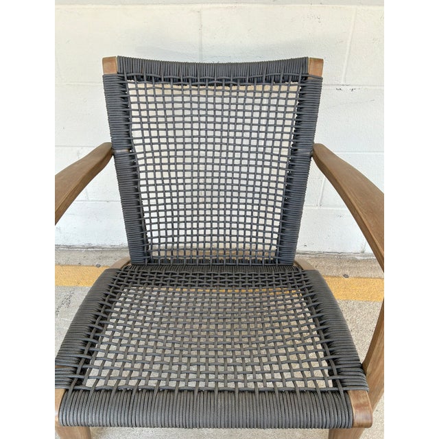 Black Modern Adirondack Style Outdoor Chairs Pair For Sale - Image 8 of 8