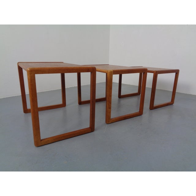 Brown Danish Teak Nesting Tables by Preben Schou, 1960s, Set of 3 For Sale - Image 8 of 17