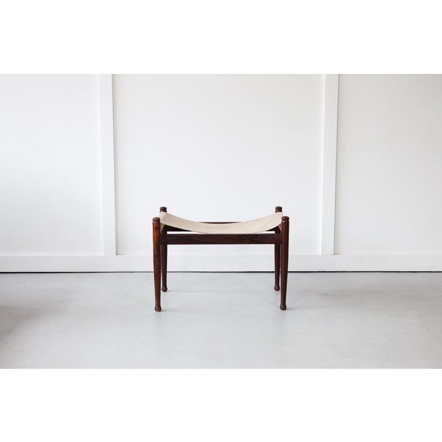 Vintage Danish Safari Ottoman by Erik Wort, 1960s For Sale - Image 9 of 9