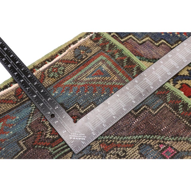 Mid 20th Century Vintage Turkish Yastik Rug - 01'08 X 02'06 For Sale - Image 5 of 9