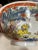 Ceramic Vintage Chinese Hand Painted Foo Dog & Flora Porcelain Decorative Bowl For Sale - Image 7 of 11