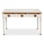 Art Deco Shagreen Writing Desk in White with Brass Ring Pulls For Sale - Image 4 of 12