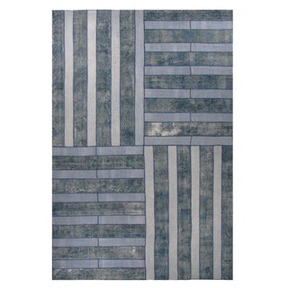 Hemp/Kayseri Overdye Patchwork Rug - 6′6″ × 9′8″ For Sale