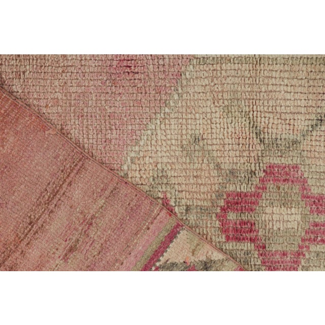 Textile Vintage Tribal Runner in Pink With Medallion Patterns For Sale - Image 7 of 7