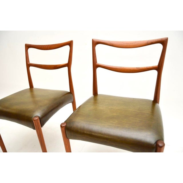 Wood Danish Teak and Leather Chairs by Henry Klein for Bramin, 1960s, Set of 2 For Sale - Image 7 of 11