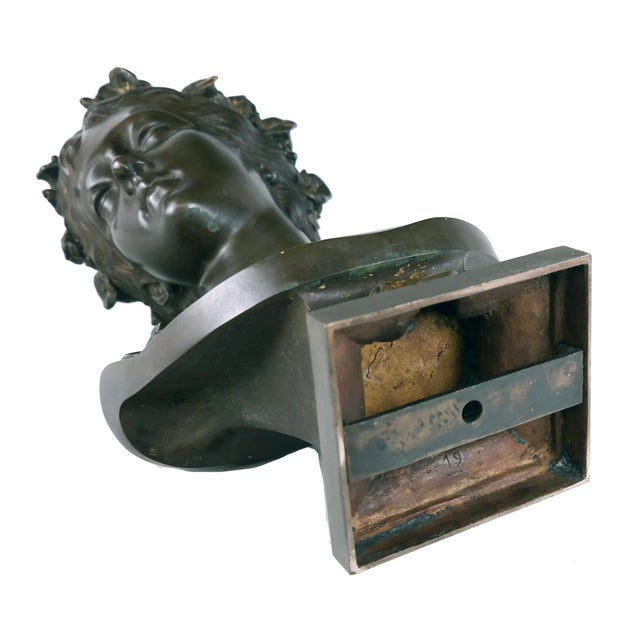 F. Barbedienne Bronze Bust of a Woman For Sale - Image 10 of 10