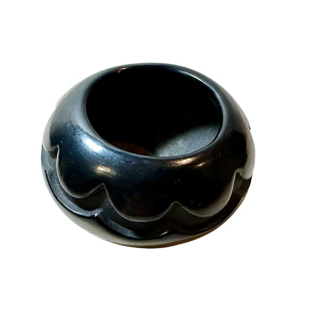 American 1970s Black Santa Clara Pottery Bowl For Sale - Image 3 of 5