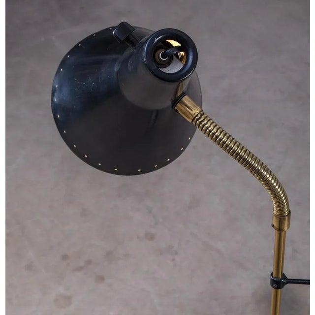 Gold Swedish Floor Lamp, 1950s For Sale - Image 8 of 12