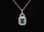 Late 20th Century Certified Natural 2.06cts Emerald & Diamond 18k White Gold Pendant Charm For Sale In Dallas - Image 6 of 11