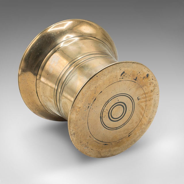 Gold 1800's Antique Mortar and Pestle Duo For Sale - Image 8 of 9