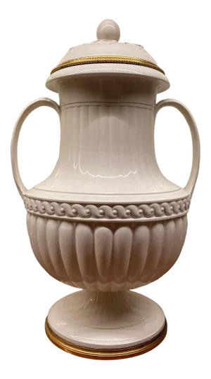 Early 20th Century Neoclassical Wedgwood Creamware Vase Urn