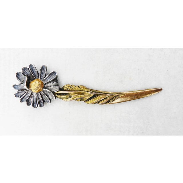 Metal Margeuritte Daisy Letter Opener Page by Didier, France, 1915 For Sale - Image 7 of 10