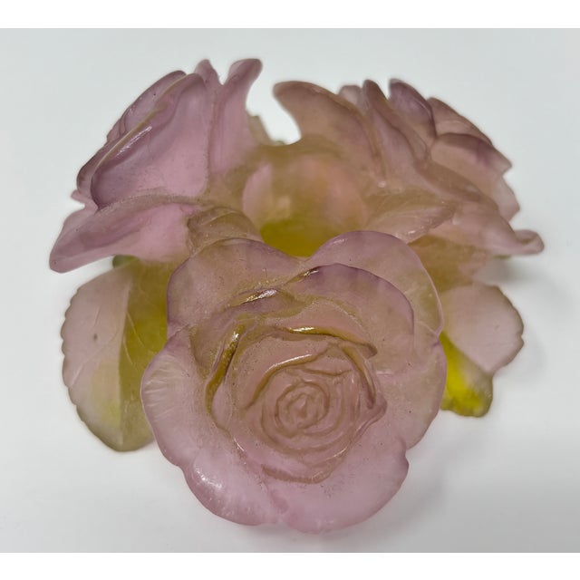 Daum Candleholder, Collectible Decorative Object, Glass, 1990, France For Sale - Image 10 of 14