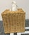 1970s Natural Woven Rattan Tissue Box Holder For Sale - Image 4 of 8