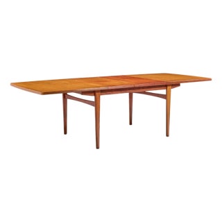 Kurt Østervig Style Mid Century Danish Rosewood Expanding Hidden Leaf Dining Table With 2 Leaves For Sale