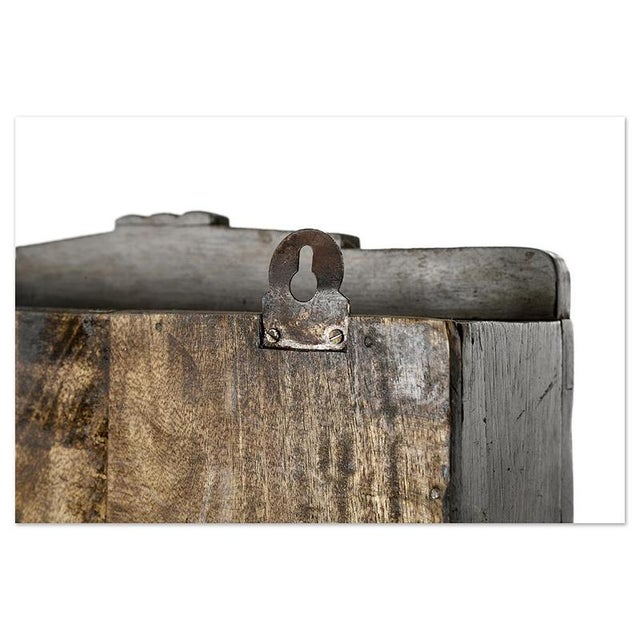 Wood Optician Wall Display Case in Patinated Solid Wood For Sale - Image 7 of 8