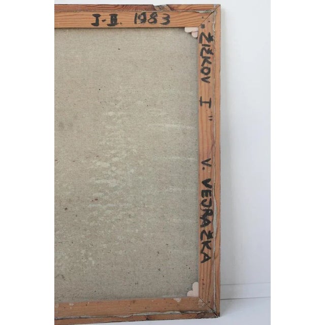 Abstract Painting of Prague, Zizkov by Vejrazka Vit, 1983 For Sale - Image 3 of 9