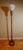 1950's Mid=Century Modern Floor Lamp by Rembrandt Lighting, with translucent glass diffuser. Dark brown 'Pollock' splatter...