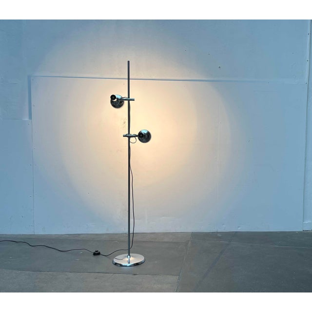 Black Mid-Century Swiss Space Age Minimalist Floor Lamp by SLZ Team for Swisslamps International, 1960s For Sale - Image 8 of 18