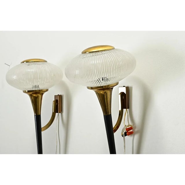 French Mid-Century Sconces & Matching Table Lamp - Set of 3 For Sale - Image 10 of 12