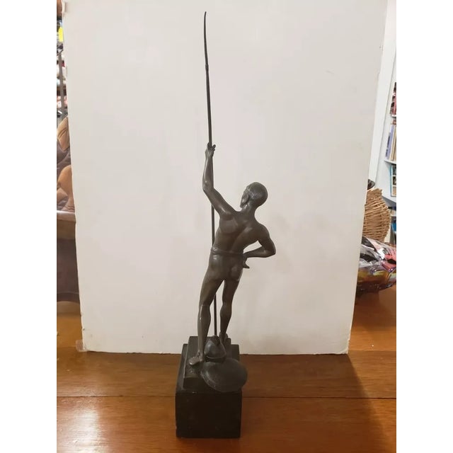 Circa 1910 Roman Gladiator Bronze Sculpture by Gotthilf Jaeger (Germany) For Sale - Image 4 of 12