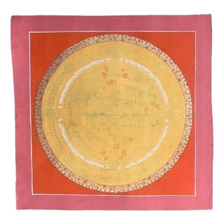 Tibetan Kalachakra Mandala Hand-Painted Thangka For Sale
