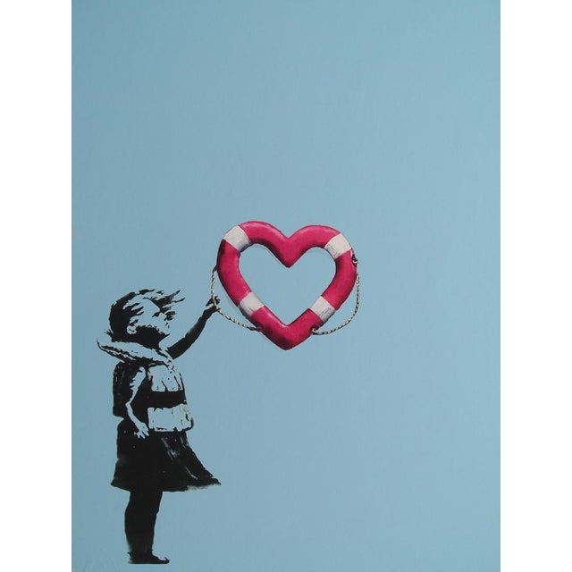 Banksy X Post Modern Vandal, Girl with Heart Shaped Float, 2021, Print For Sale - Image 7 of 8