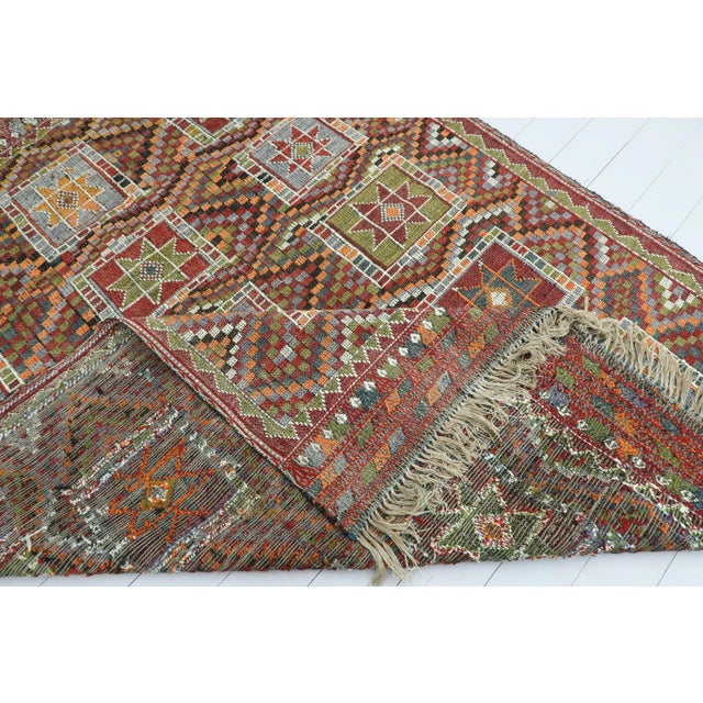Vintage Turkish Kilim Rug- 6′8″ × 8′5″ For Sale - Image 12 of 13