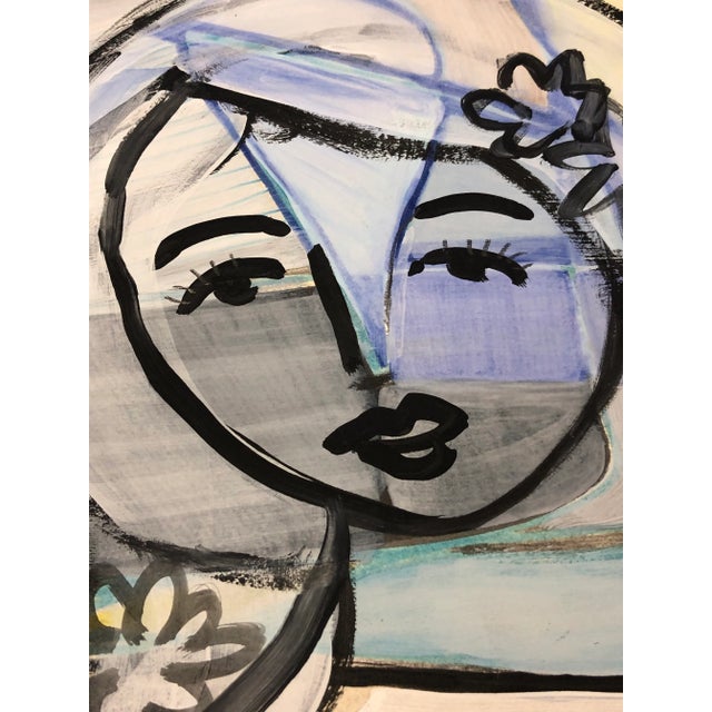 Contemporary Contemporary Original Acrylic Painting on Cotton Paper by Cassandra Auker “Kawaii” For Sale - Image 3 of 8