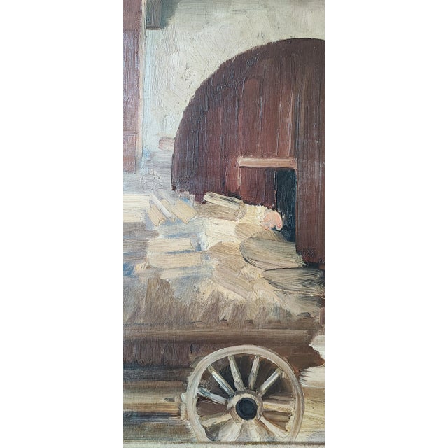 Louis Goerg-Lauresch, Travaille à la Ferme, Oil on Wood, Framed For Sale - Image 5 of 10