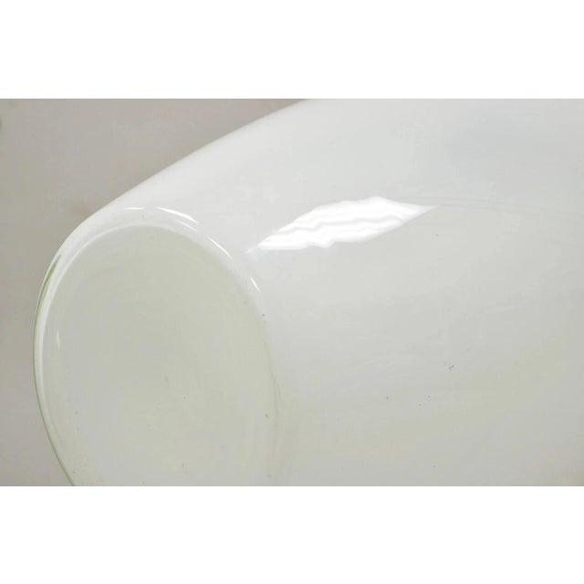 Glass Late 20th Century Modern Large White Cased Blown Glass 30" Urn Form Floor Flower Vase Vessel For Sale - Image 7 of 8