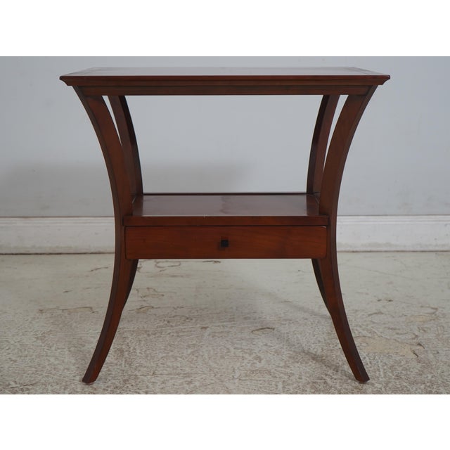 Grange Pair Grange French Splay Legs Cherry Nightstand Tables For Sale - Image 4 of 18