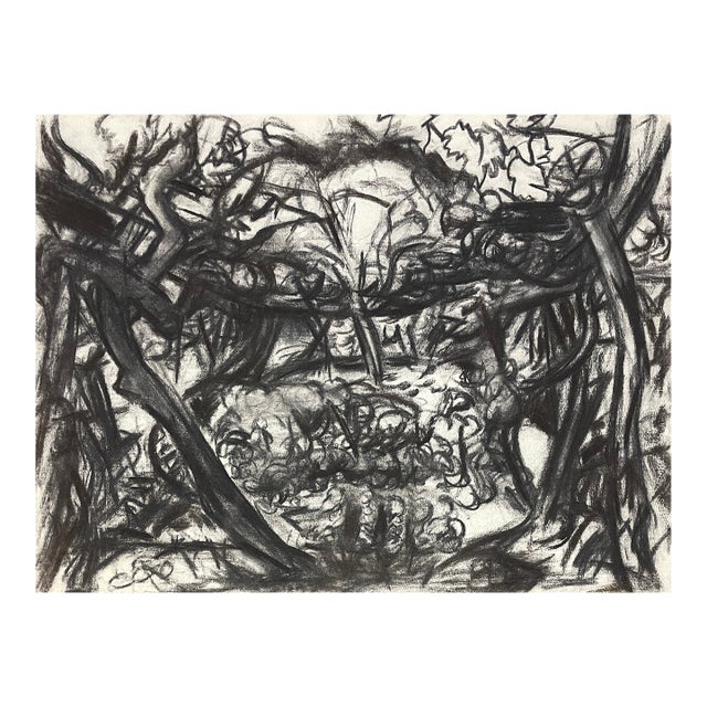 1980s Richard Snyder Abstract Landscape Drawing For Sale