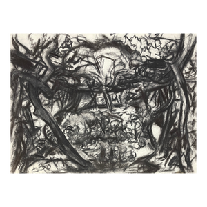 1980s Richard Snyder Abstract Landscape Drawing