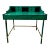 Italian Burl Wood & Brass Desk in Green Malachite Stain For Sale