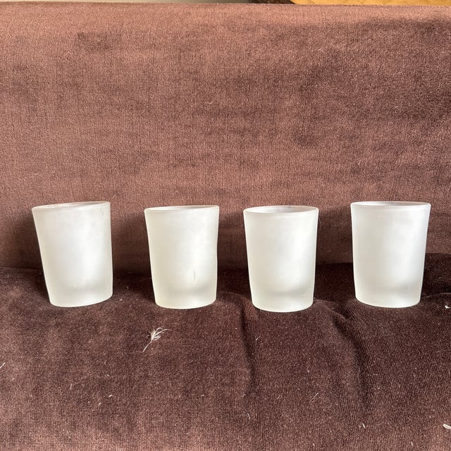 1950s Mid-Century Federal Glass Company Star Clear Glass Pitcher With Four Small Juice Glasses For Sale In New York - Image 6 of 12