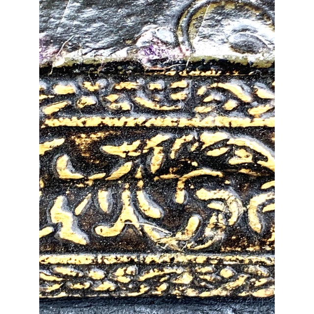 Vintage Wooden Fleur De Lis Lidded Box For Sale - Image 11 of 12